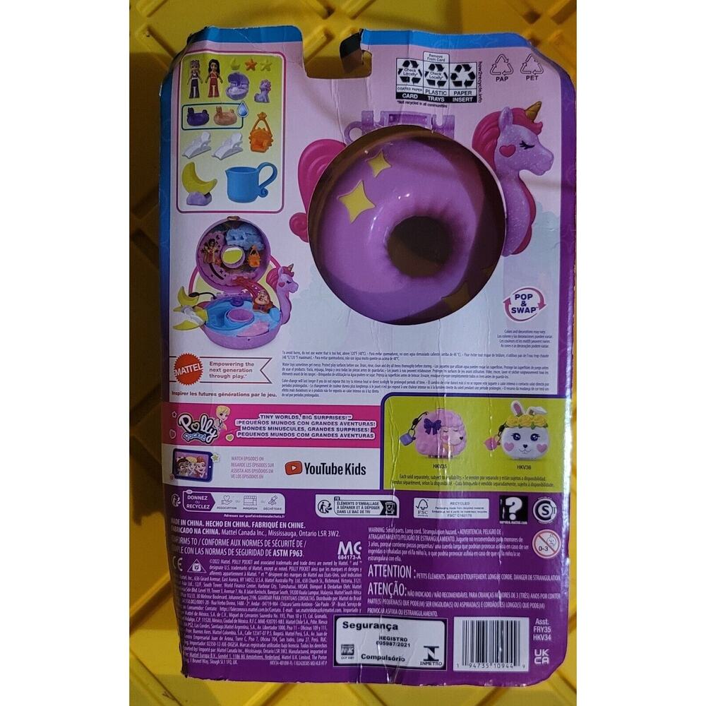 Polly Pocket Micro Doll Sparkle Cove Adventure Unicorn Floatie Damaged Box - Picture 2 of 7